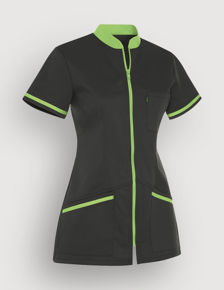 Blouse médicale femme Celia Ardoise et couleur vert pomme Made in France by Belissa