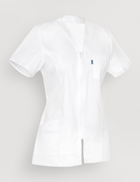 Blouse médicale femme Louise Blanc Made in France by Belissa