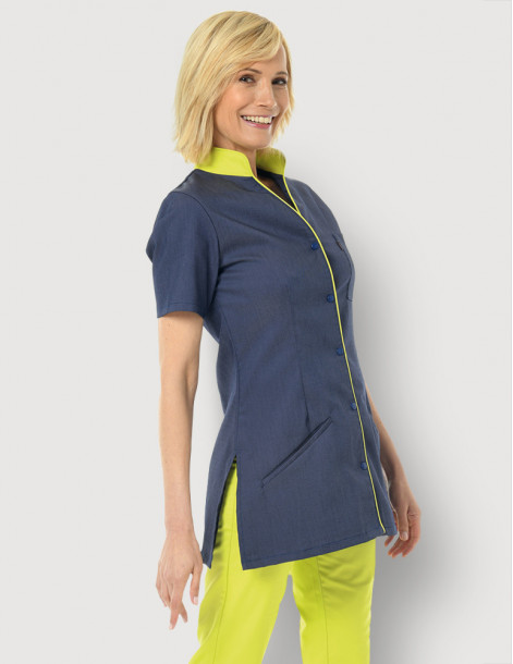Blouse médicale femme Matilda jeans-Framboise by Belissa 2