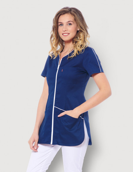 Blouse médicale femme Vic Bleu Marine-Blanc by Belissa