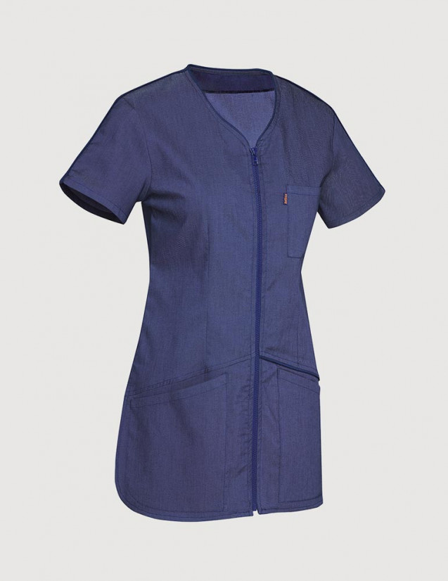 Blouse medicale femme Jeans Vic. Vue ghost sans personnage