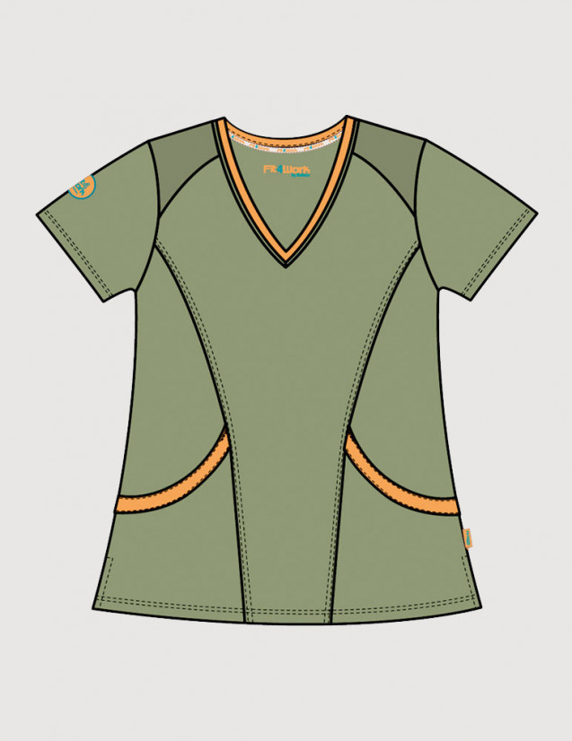 Tunique médicale femme Livia noir océan Medicale Sportswear - Fit for Work by Belissa Tunique médicale femme Livia noir océan Medicale Sportswear - Fit for Work by Belissa