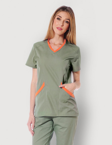 Tunique médicale femme Livia noir océan Medicale Sportswear - Fit for Work by Belissa