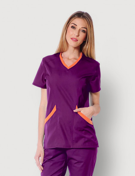 Tunique médicale femme Livia noir océan Medicale Sportswear - Fit for Work by Belissa