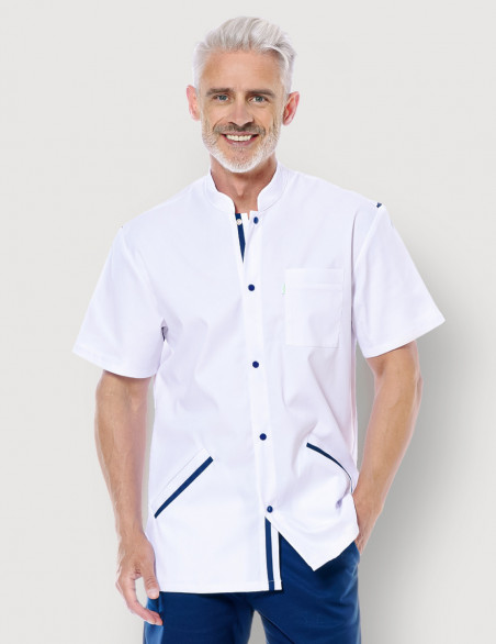Blouse médicale homme Charly Blanc-Marine by Belissa