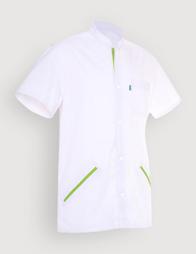 Blouse médicale homme Charly Blanc-Vert Pomme by Belissa Blouse médicale homme Charly Blanc-Vert Pomme by Belissa