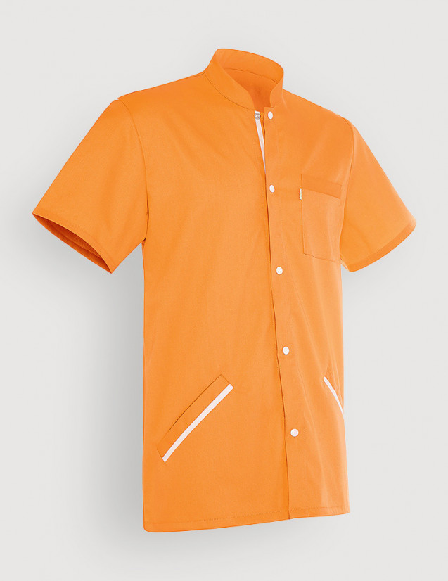 Blouse médicale homme Charly Abricot-Blanc by Belissa Blouse médicale homme Charly Abricot-Blanc by Belissa