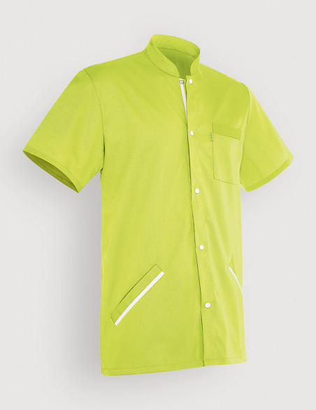 Blouse médicale homme Charly Anis-Blanc by Belissa