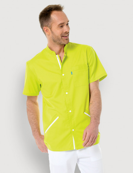 Blouse médicale homme Charly Anis-Blanc by Belissa