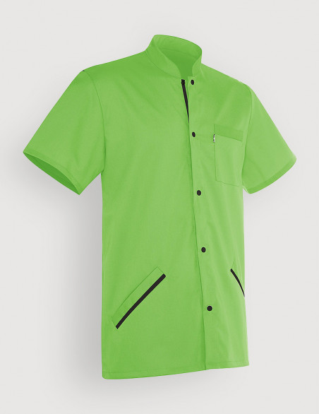 Blouse médicale homme Charly Vert Pomme-Ardoise Made in France by Belissa