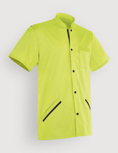 Blouse médicale homme Charly Vert Anis-Ardoise Made in France by Belissa