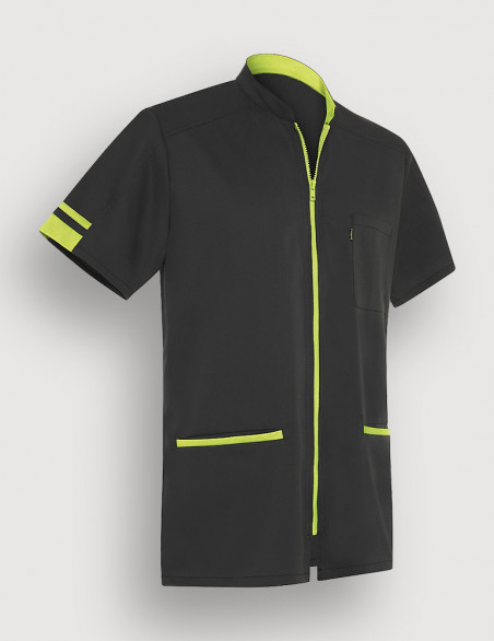 Blouse médicale homme Marley ardoise-anis by Belissa