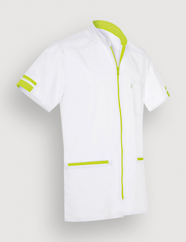 Blouse médicale homme Marley blanc-Anis by Belissa Blouse médicale homme Marley blanc-Anis by Belissa