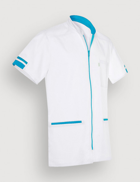 Blouse médicale homme Marley blanc-Océan by Belissa