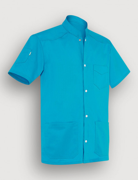 Blouse médicale Couleur pour homme Sam Bleu Océan by Belissa