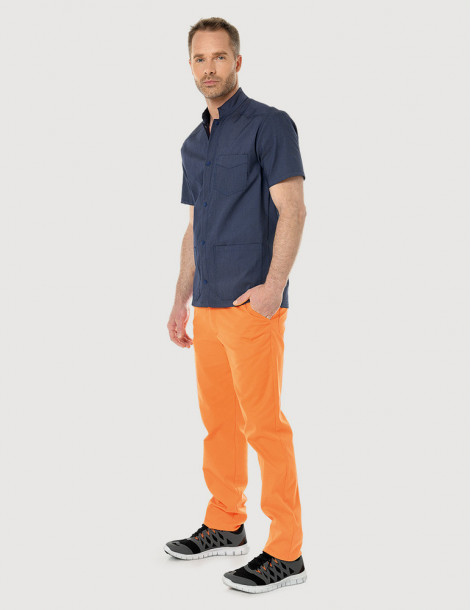 Blouse médicale Sam en jeans pour homme by Belissa 2