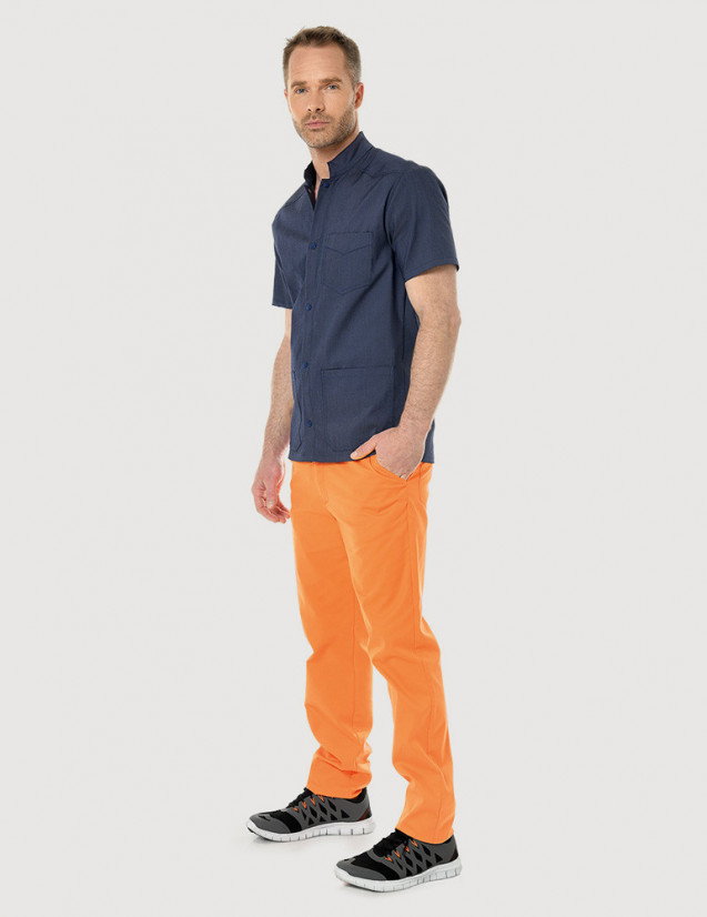 Blouse médicale Sam en jeans pour homme by Belissa