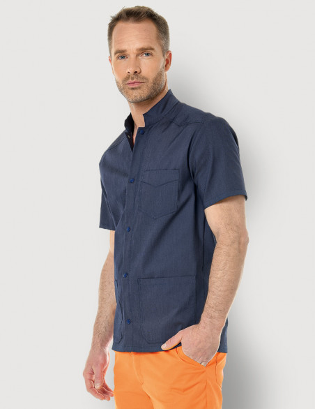 Blouse médicale Sam en jeans pour homme by Belissa