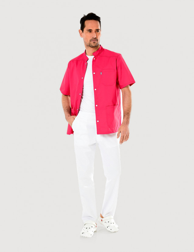 Blouse médicale mixte Claude couleur Framboise Made in France by Belissa