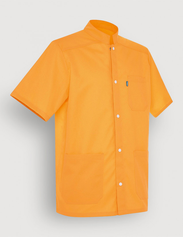 Blouse médicale mixte Claude couleur Abricot Made in France by Belissa Blouse médicale mixte Claude couleur Abricot Made in France by Belissa