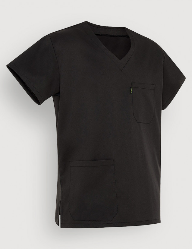 Blouse médicale unisexe Ardoise Made in France by Belissa Blouse médicale unisexe Ardoise Made in France by Belissa