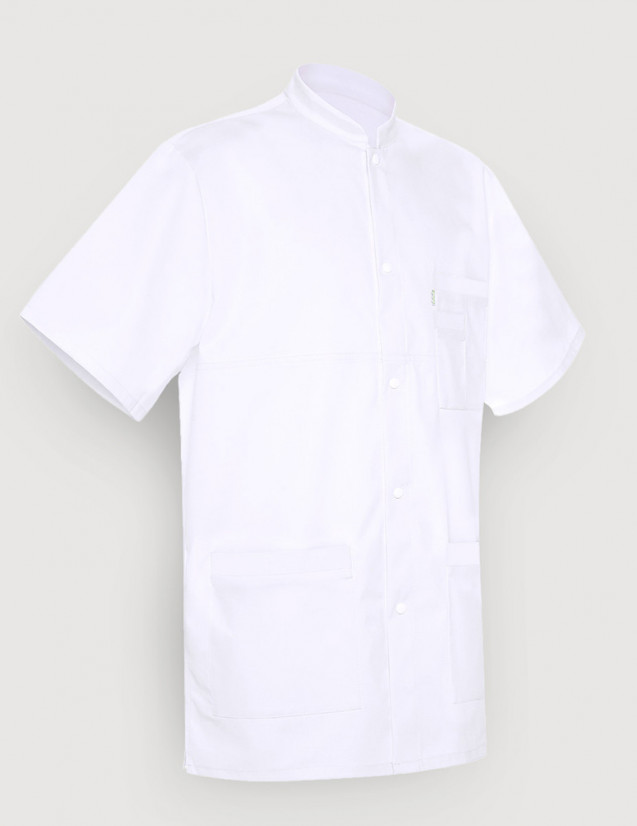 Blouse médicale unisexe Kevin blanc uni Made in France by Belissa