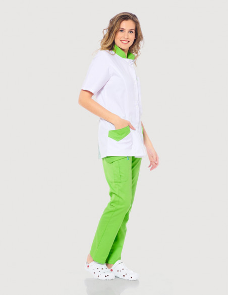 Blouse médicale femme Julia Blanc Couleur Belissa