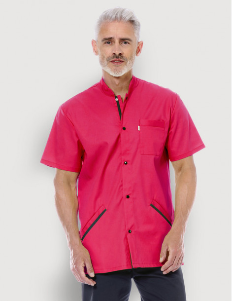 Blouse médicale homme Charly Kaki-Ardoise Made in France by Belissa 2