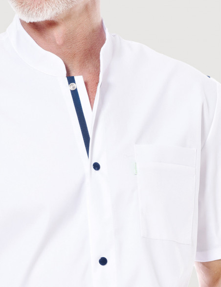 Blouse médicale homme Charly Blanc-Marine by Belissa