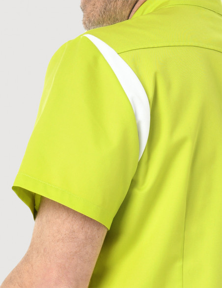 Blouse médicale homme Charly Anis-Blanc by Belissa