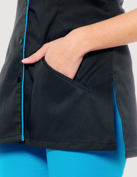 Blouse médicale femme Matilda Ardoise-Bleu Océan by Belissa