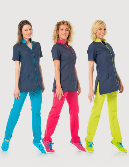 Blouse médicale femme Matilda jeans-couleur by Belissa