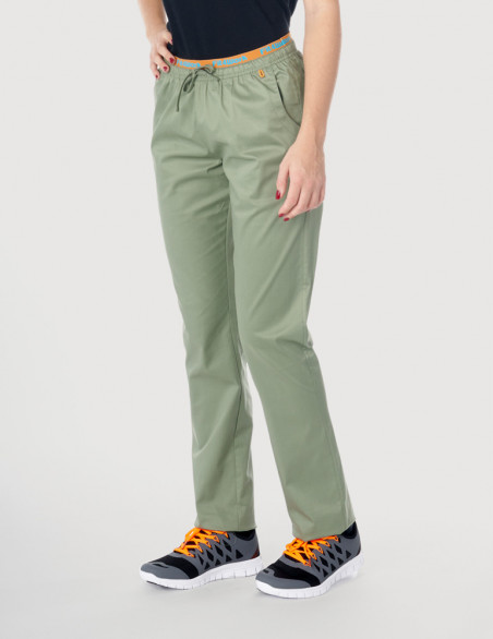 Pantalon médical femme Lara Kaki - Fit for Work by Belissa