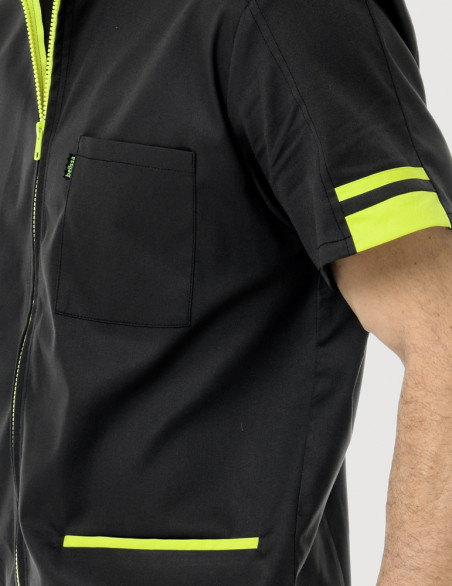 Blouse médicale homme Marley ardoise-anis by Belissa