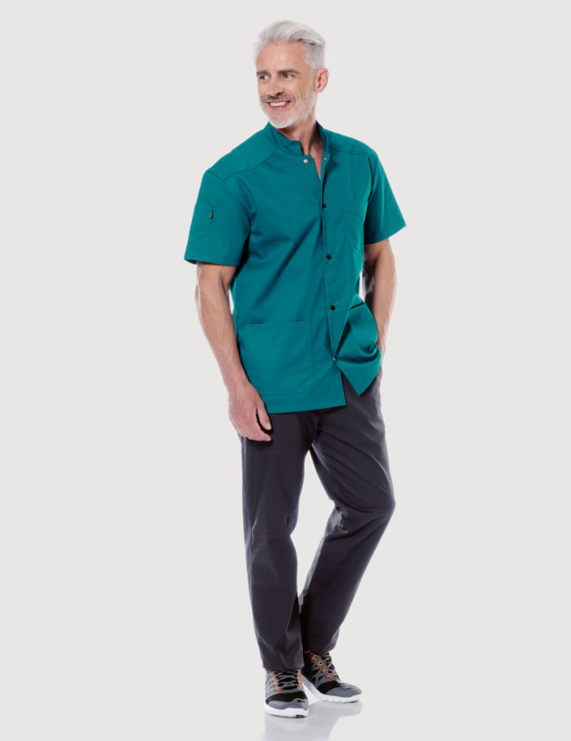 Blouse médicale Couleur pour homme Sam bleu Canard by Belissa Blouse médicale Couleur pour homme Sam bleu Canard by Belissa