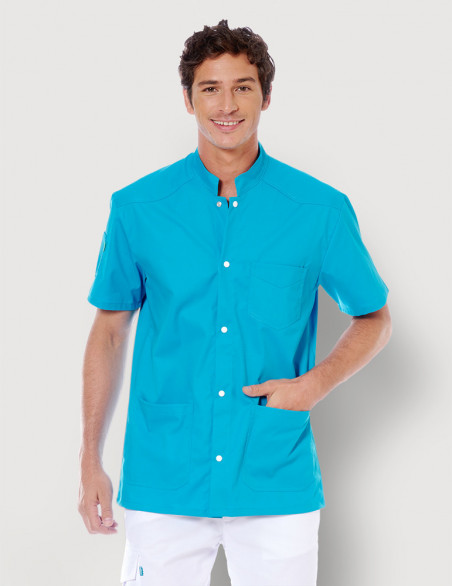 Blouse médicale Couleur pour homme Sam Bleu Océan by Belissa