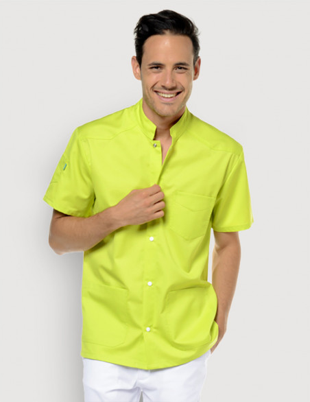 Blouse médicale Couleur pour homme Sam vert Anis by Belissa