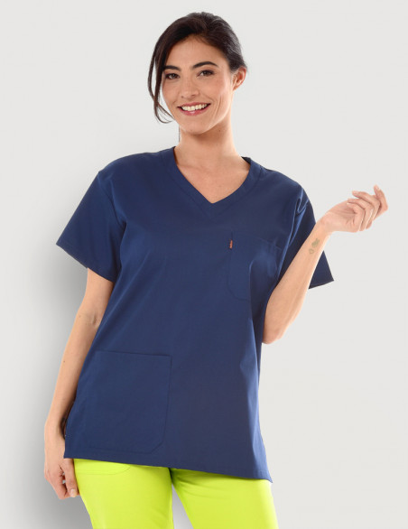 Blouse médicale unisexe Jules Bleu Marine Made in France by Belissa