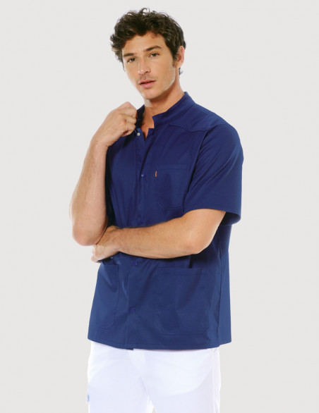 Blouse médicale mixte Claude couleur Marine Made in France by Belissa