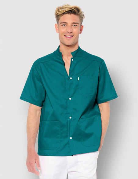 Blouse médicale mixte Claude couleur Bleu Canard Made in France by Belissa