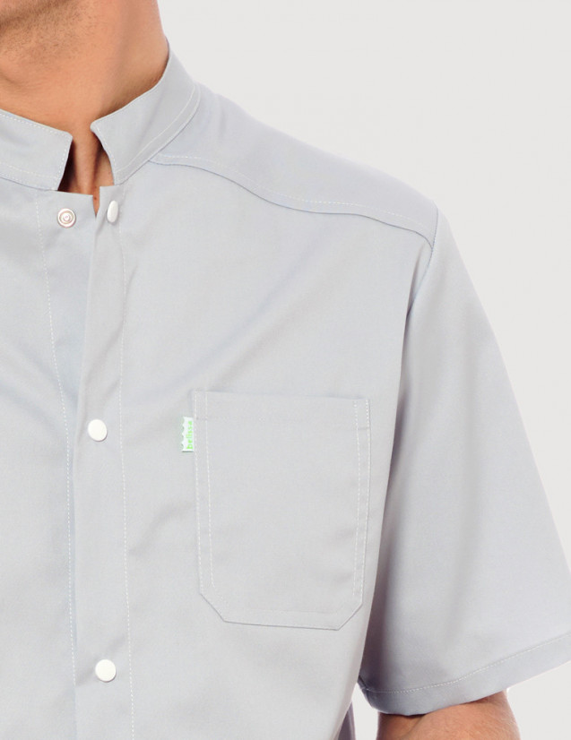 Blouse médicale mixte Claude couleur gris Made in France by Belissa Blouse médicale mixte Claude couleur gris Made in France by Belissa