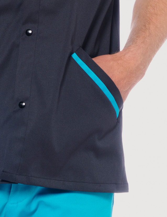 CHARLY - Blouse médicale homme "Ardoise"