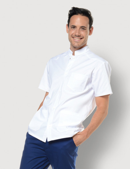 Blouse médicale Couleur pour homme Sam Blanc by Belissa