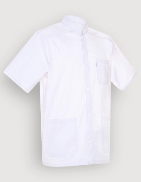 Blouse médicale mixte Claude couleur blanc Made in France by Belissa 2