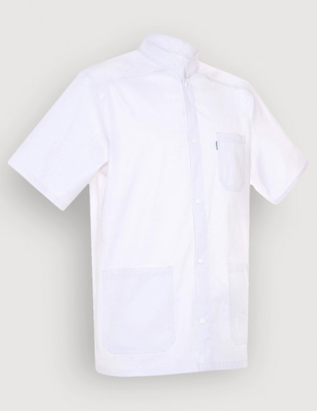 Blouse médicale mixte Claude couleur blanc Made in France by Belissa