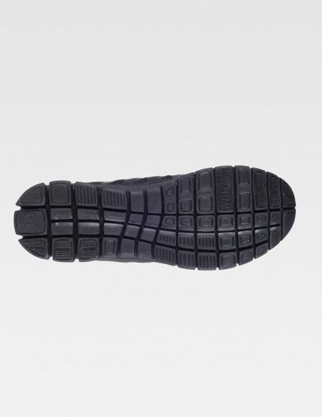 Sneaker médicale noire, vue semelle noire