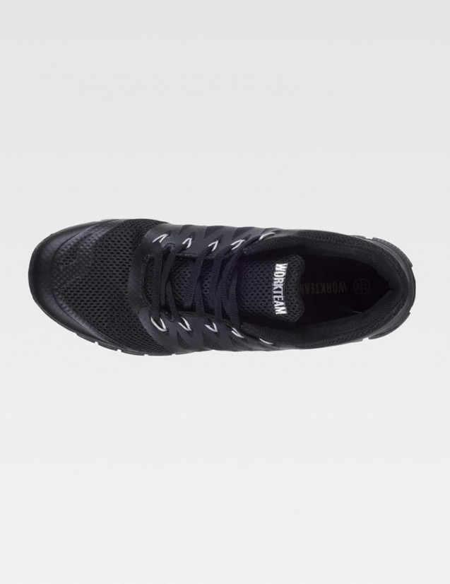 Sneaker médicale noire, vue de dessus Sneaker médicale noire, vue de dessus