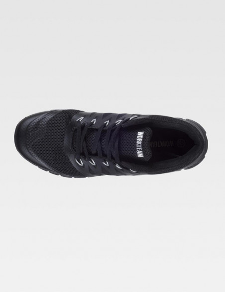 Sneaker médicale noire, vue de dessus