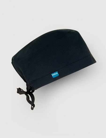 Calot chirurgien couleur ardoise - Forme charlotte - Maille aérée - Marque Belissa