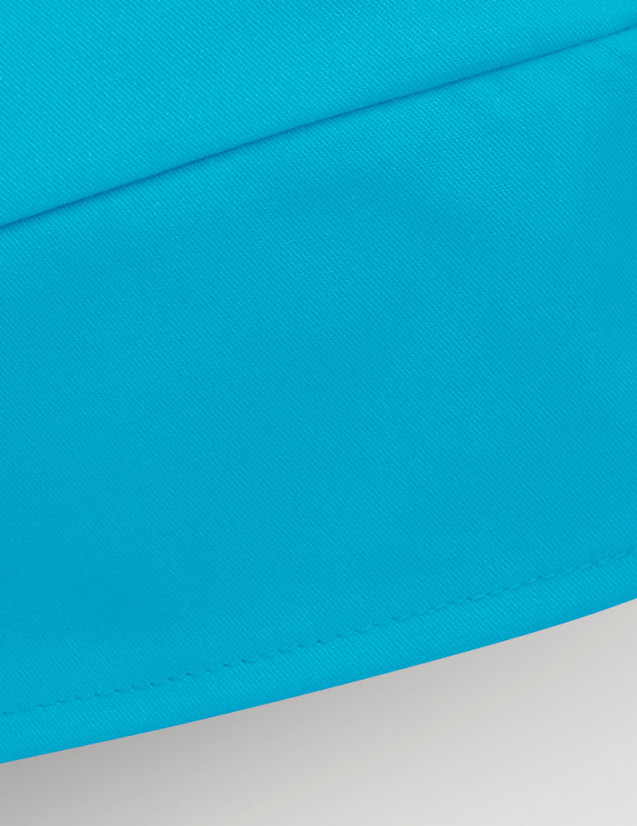 Calot chirurgien couleur Bleu océan- Forme Bandana - Vue de détail - Marque Belissa